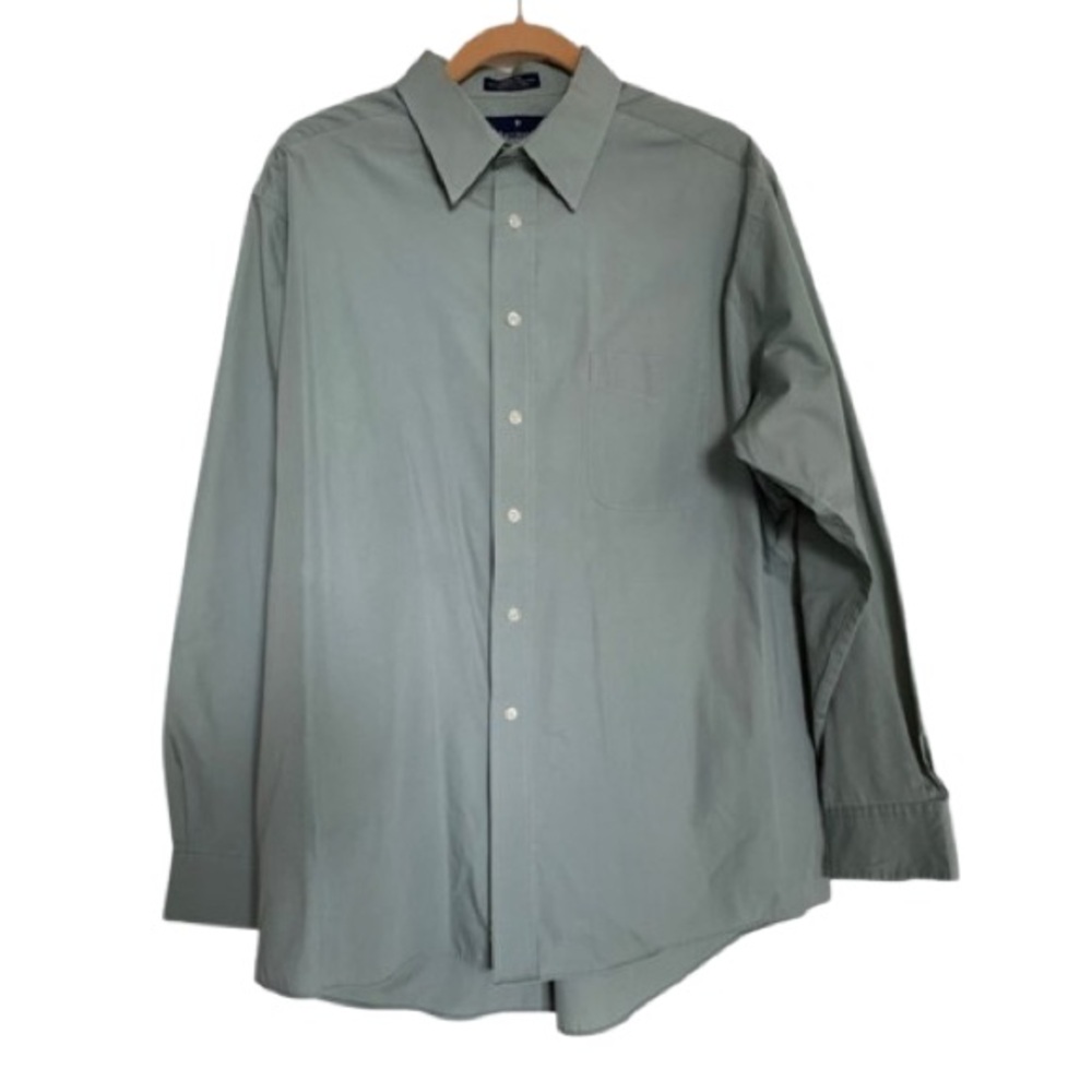 BARRINGTON Dress Shirt Sage Green Long Sleeve Men’s 34/35 Neck 16 1/2” EUC